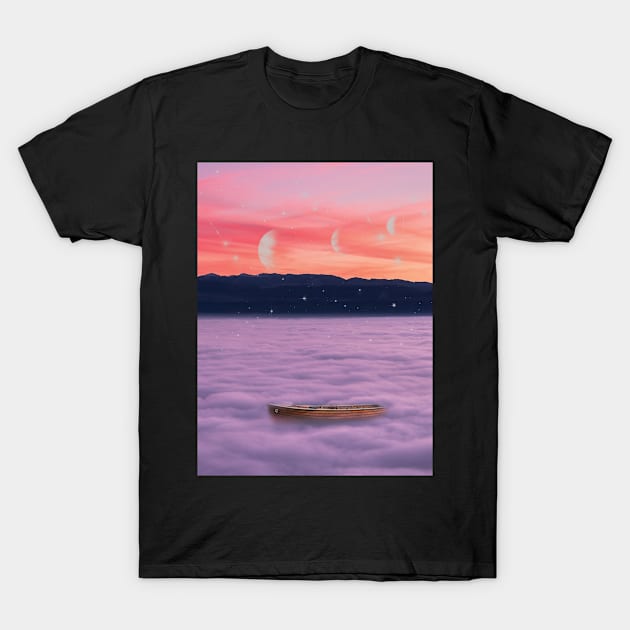 Sailing above the clouds T-Shirt by Shaheen01